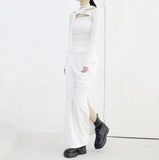 meeve pintuck side slick skirt