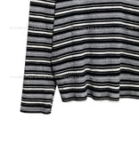 Uber Stripe Henley Neck Long Sleeve T-Shirt