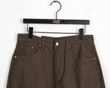 Merkit cut pintuck wide cotton pants