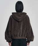 Corduroy Short Zip-Up Hoodie