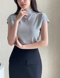 Softy plain short-sleeved knit