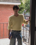 Claire V-neck Mohair Knit