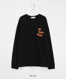 [unisex] Kiori Sun Printing Over Long Sleeve Tee