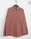 Hoots Vintage Stripe Rolled Overfit Long Sleeve Shirt