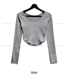 [U-BASIC] Mizuko crop round fleece long sleeves