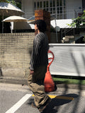 Pigment Washed Damage Ribbed Knit