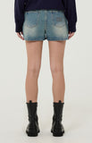 Flower Half Denim Pants