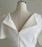 Faynell Puff Bolero Ribbon Tweed One Piece