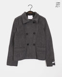 Romkin Cut Collar Short Jacket Coat