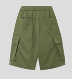 Toffee Wide Cargo Bermuda Pants