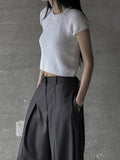 Popu Summer Knit Short Sleeve T-shirt
