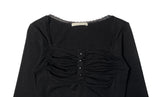 Brit Lace Scarf Square Neck T-Shirt
