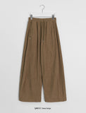 Netani Banding String Brushed Corduroy Side Snap Wide Pants