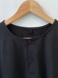 Henry Neck Silket Loose T-Shirt