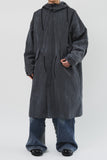 Cracked Hooded Long Parka