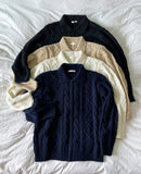 Infinity Cable Long Sleeve Knit Cardigan