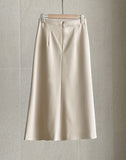 Roadme Slit A-Line Long Skirt