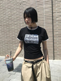 ROSE LACE HALF T