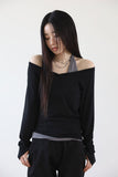 Halter layered T-shirt