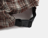 Dava Cotton Check Strap Camp Cap Hat