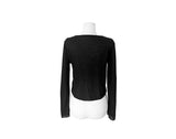 Russo See-Through Ribbed Button Cardigan