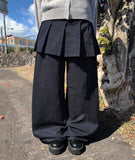 [BAONHAUS] Lab Banding Cotton Wrap Skirt Pants