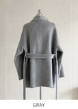 [Wool85%] Labelli Shawl Collar Wool Cashmere Handmade Half Coat