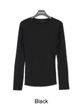 Onen Ribbed Round Long Sleeve T-shirt