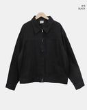 Luken Semi-Crop Washed Collar Jacket