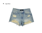 Turin Washing Damage Denim Shorts