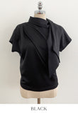 Balit Tie Drape Short Sleeve T-Blouse