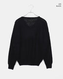 Pramer Basic V-neck Loose Fit Long Sleeve Knit