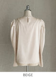 Skyle Shirring Satin Blouse