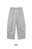 Leto Zipper Pocket Brushed Sweat Cargo Pants
