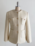 Gerard Pearl Boucle Wool Quilting Half Jacket