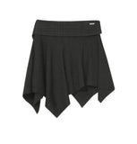 Unbalanced flow mini skirt