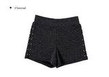 Kishi Rivet Stud Short Knit Pants