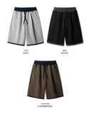 Flash Summer One-Tuck Color Matching Half Pants