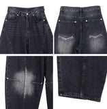 Rosa Balloon Washing Cut Denim Pants