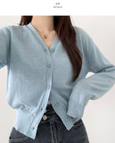 Soft V-Neck Basic Cardigan