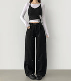 Rivet Fatigue Pocket Point Wide Cotton Pants