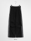 [unisex] Holet side color matching nylon wide pants