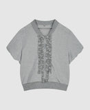 Frill Jersey Bomber Jacket