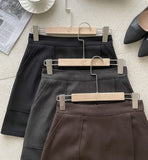 Tome Wool A-line Wrap Mini Skirt