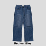 Pura Pintuck Strap Denim Pants