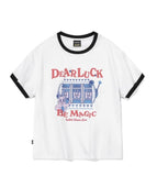 Lucky Day CROP Ringer Tee