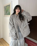 Dusty Pocket String Field Bomber Jacket