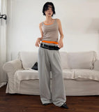 RAW-CUTTING RIVET SWEAT PANTS
