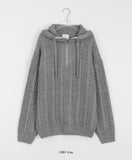 [unisex] Tomida Cable Knit Hood Anorak