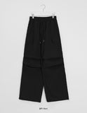 [unisex] Taconi banding string nylon parachute cargo pants